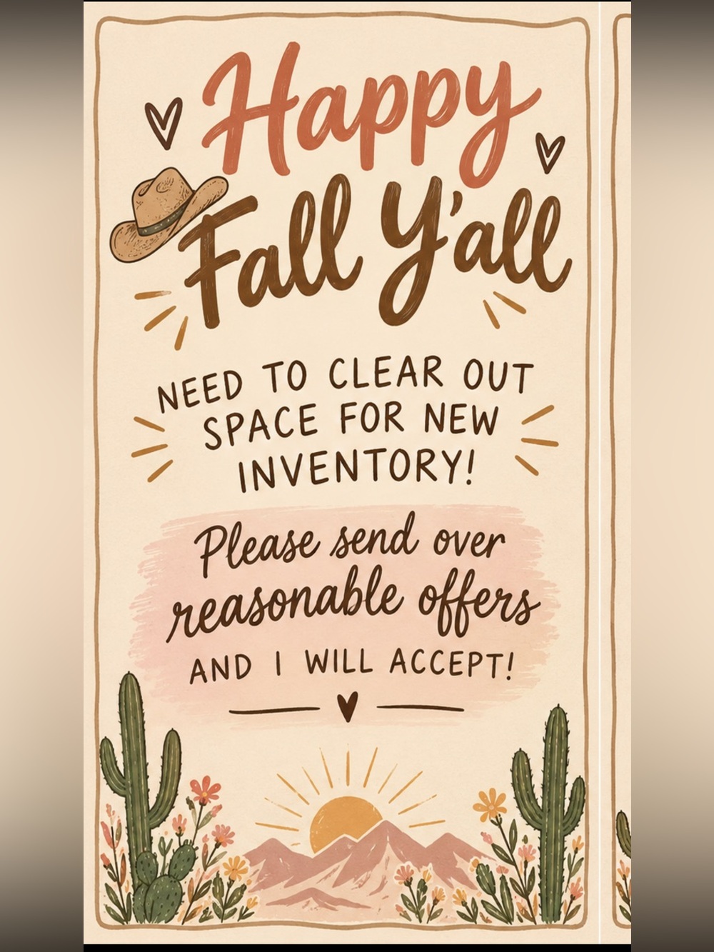 Fall CLEAROUT!!